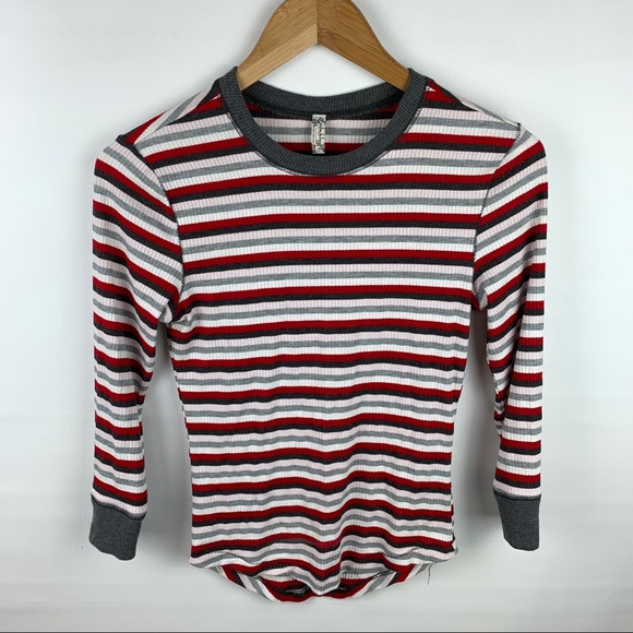 Intimately Free People Striped Ribbed Knit Shirt - Picture 2 of 8